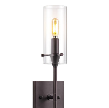 Cato Bohemian Farmhouse Iron/Glass LED Vanity - JONATHAN Y